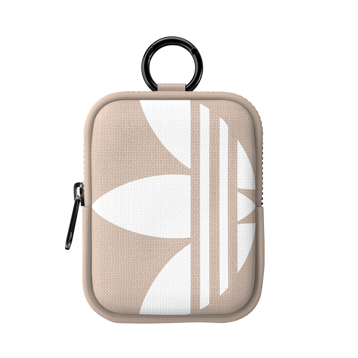 Small Tech Pouch Taupe - White