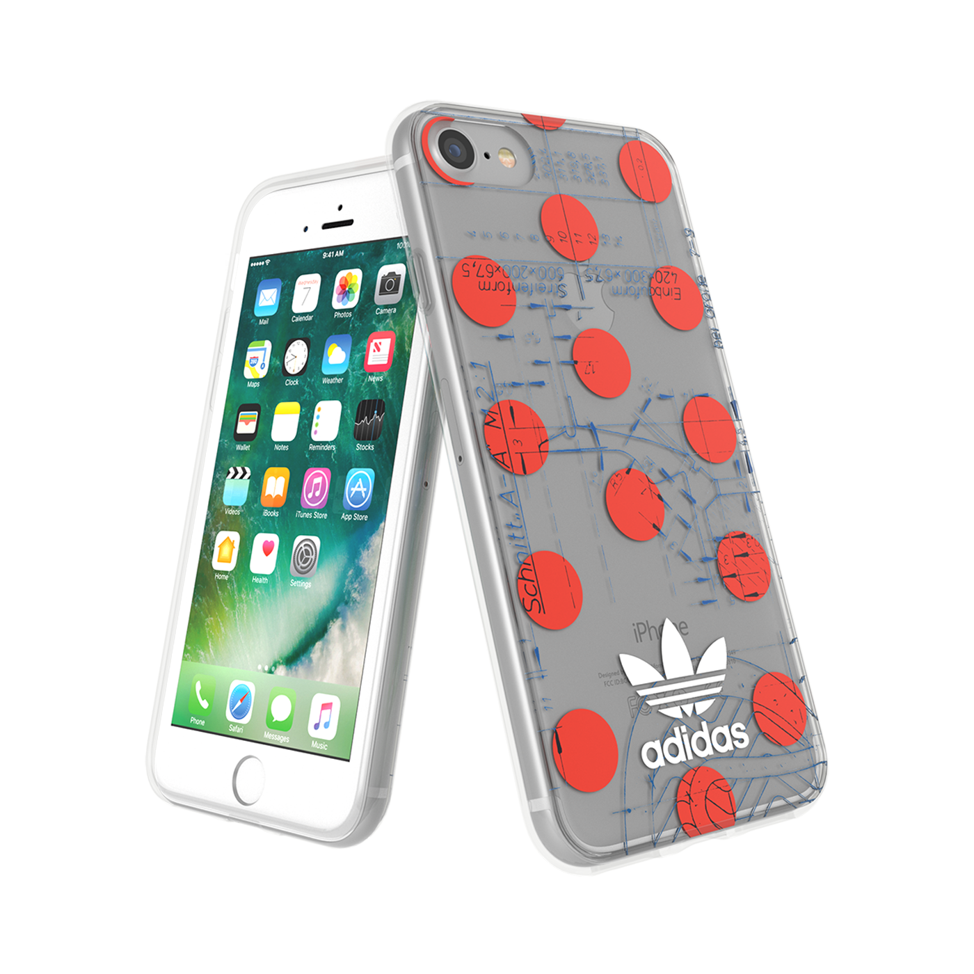 adidas Originals 70S Clear Case Red - Transparent iPhone 2 29206