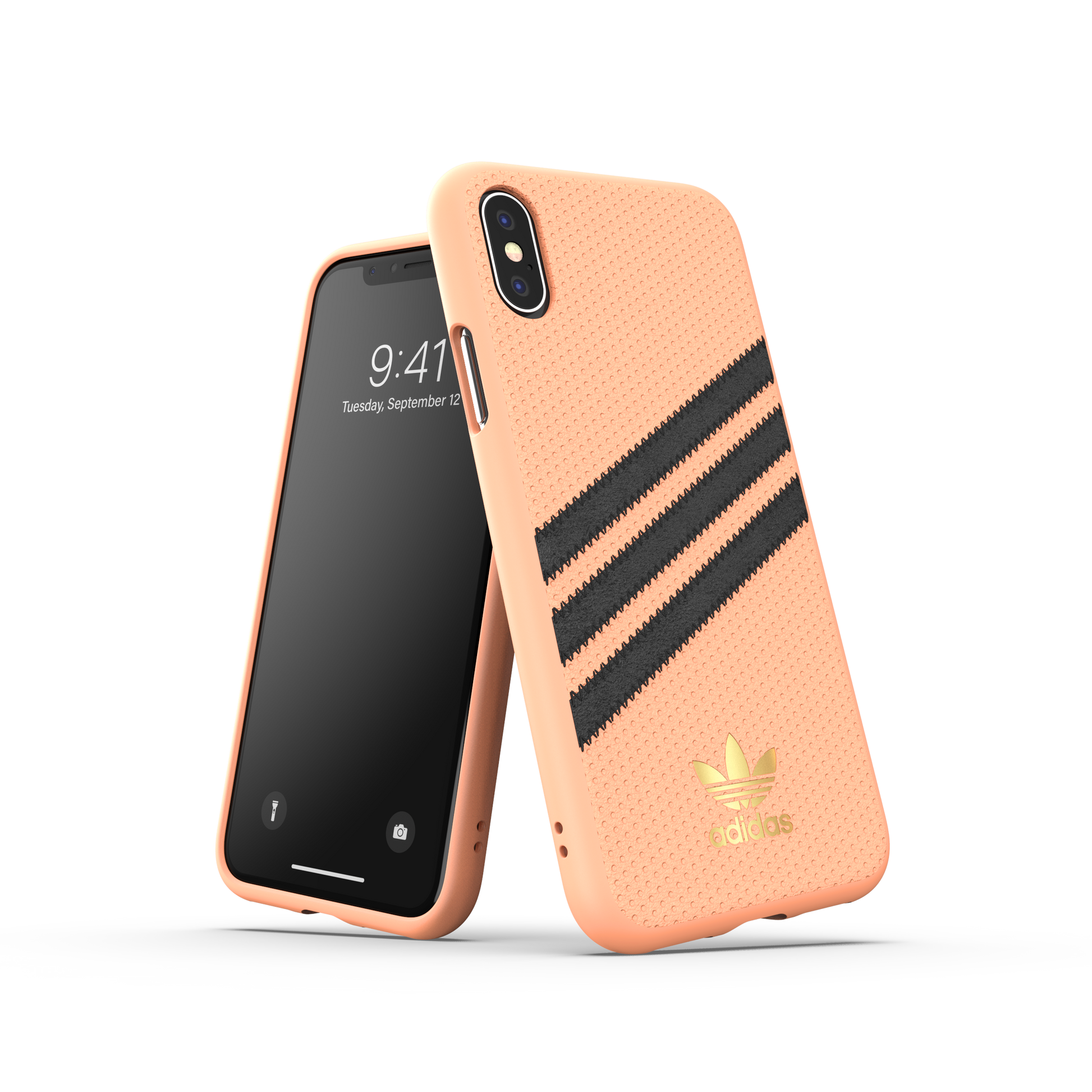 adidas Originals 3-Stripes Snap Case Black - Orange iPhone 2 33311