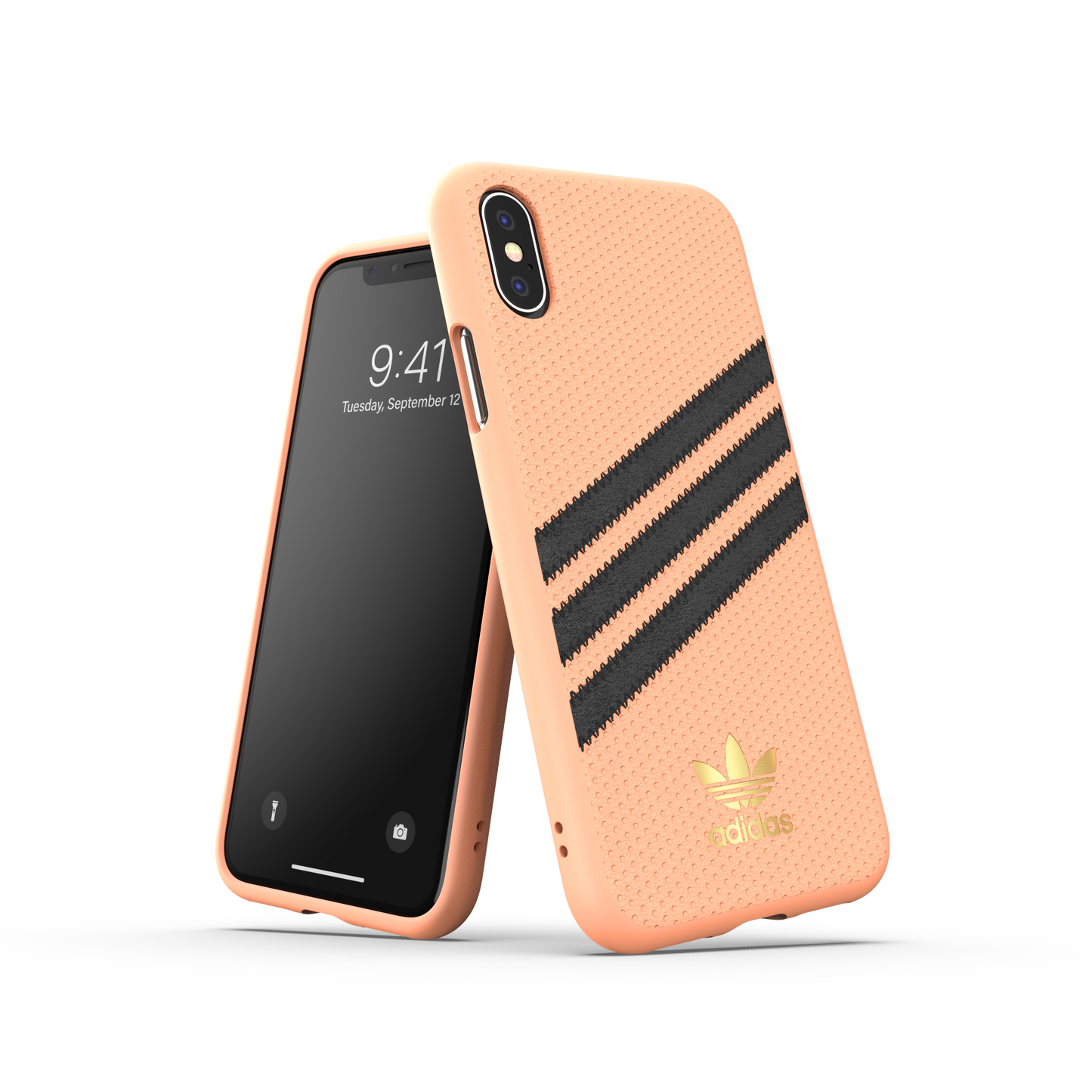 adidas Originals 3-Stripes Snap Case Black - Orange iPhone 2 33311