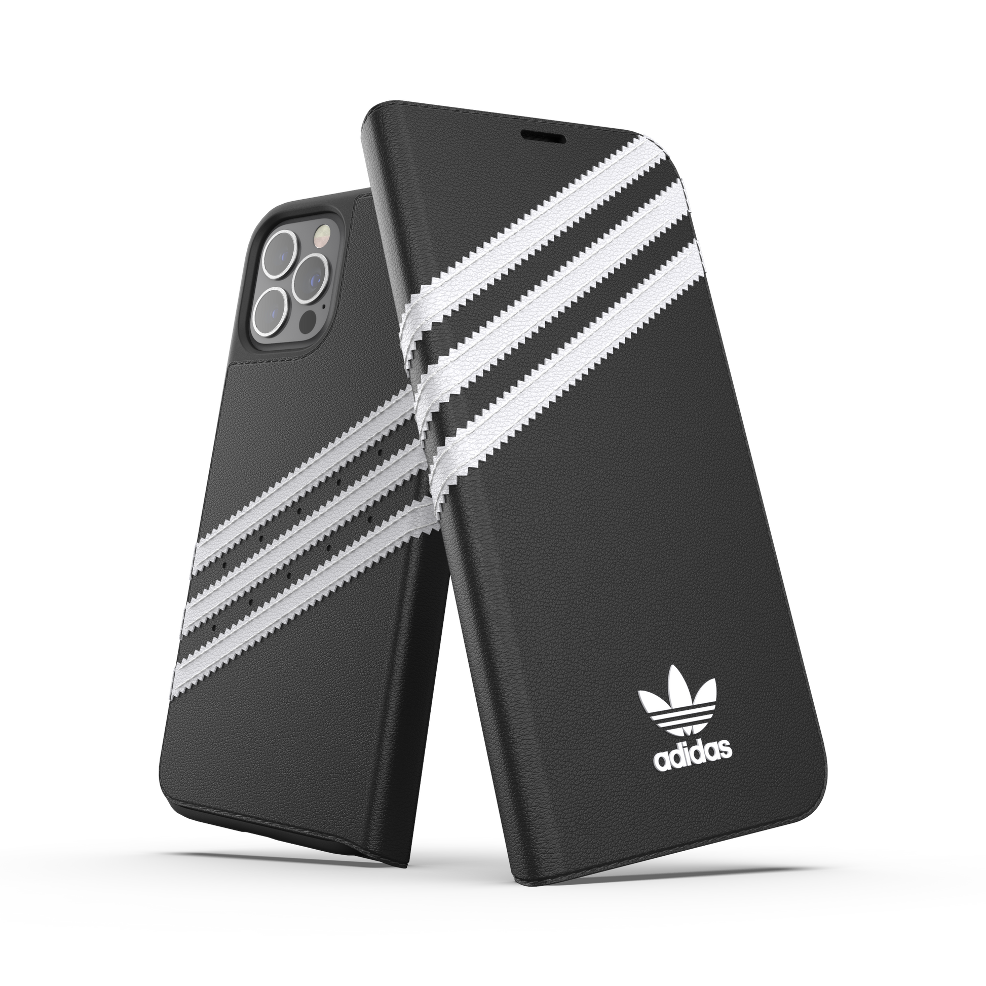 adidas Originals 3-Stripes Booklet Case Black - White iPhone 8 36539