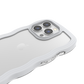 Gewelltes klares Gehäuse - Weiß für iPhone