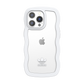 Gewelltes klares Gehäuse - Weiß für iPhone