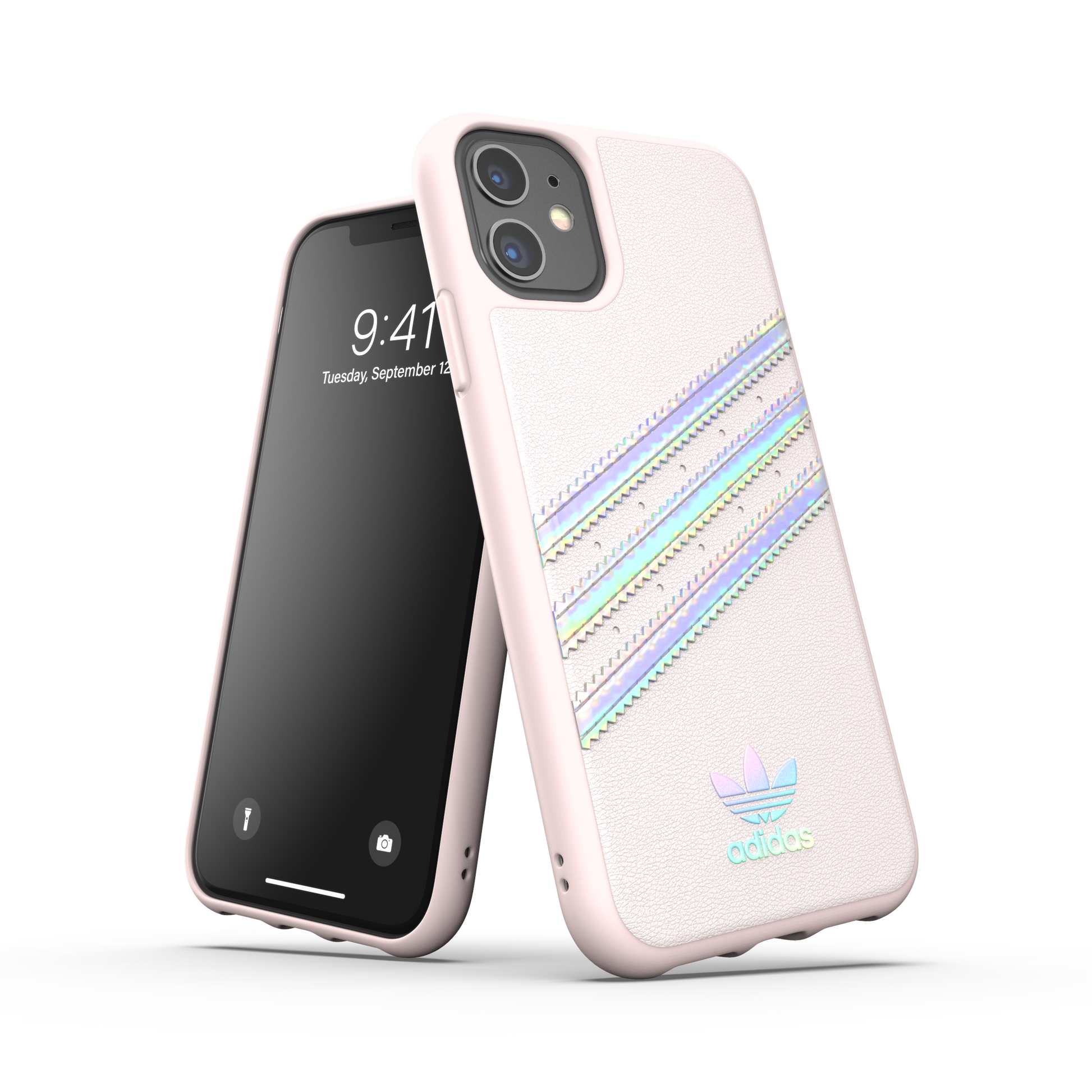 adidas Originals 3-Stripes Holographic Snap Case Pink iPhone 1 36369